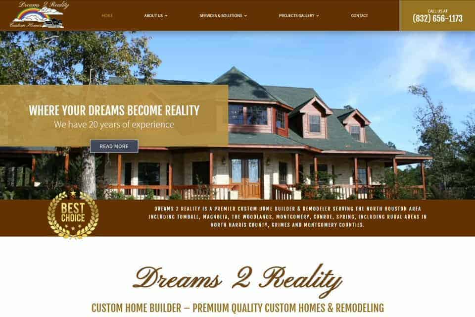 Dreams 2 Reality Custom Homes & Remodeling by Industrial Precision MFG